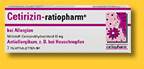 CETIRIZIN ratiopharm b.Allerg. 10 mg
